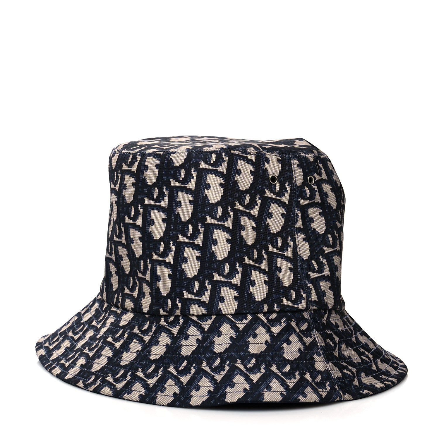 Christian Dior Oblique Reversible Teddy-D Brim Bucket Hat 58 Blue 6 of 12