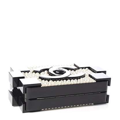 Chanel Pearl Boy Brick Lego Clutch Black 4 of 17