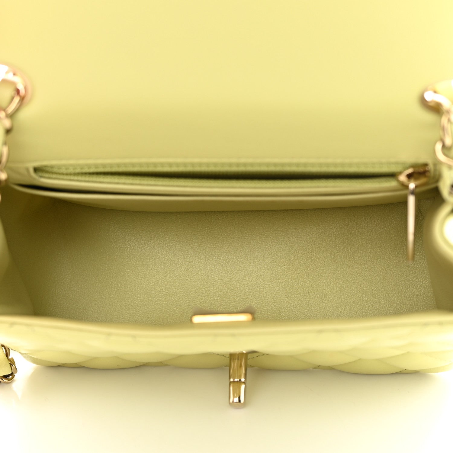 Chanel Lambskin Quilted Mini Square Flap Green 5 of 14