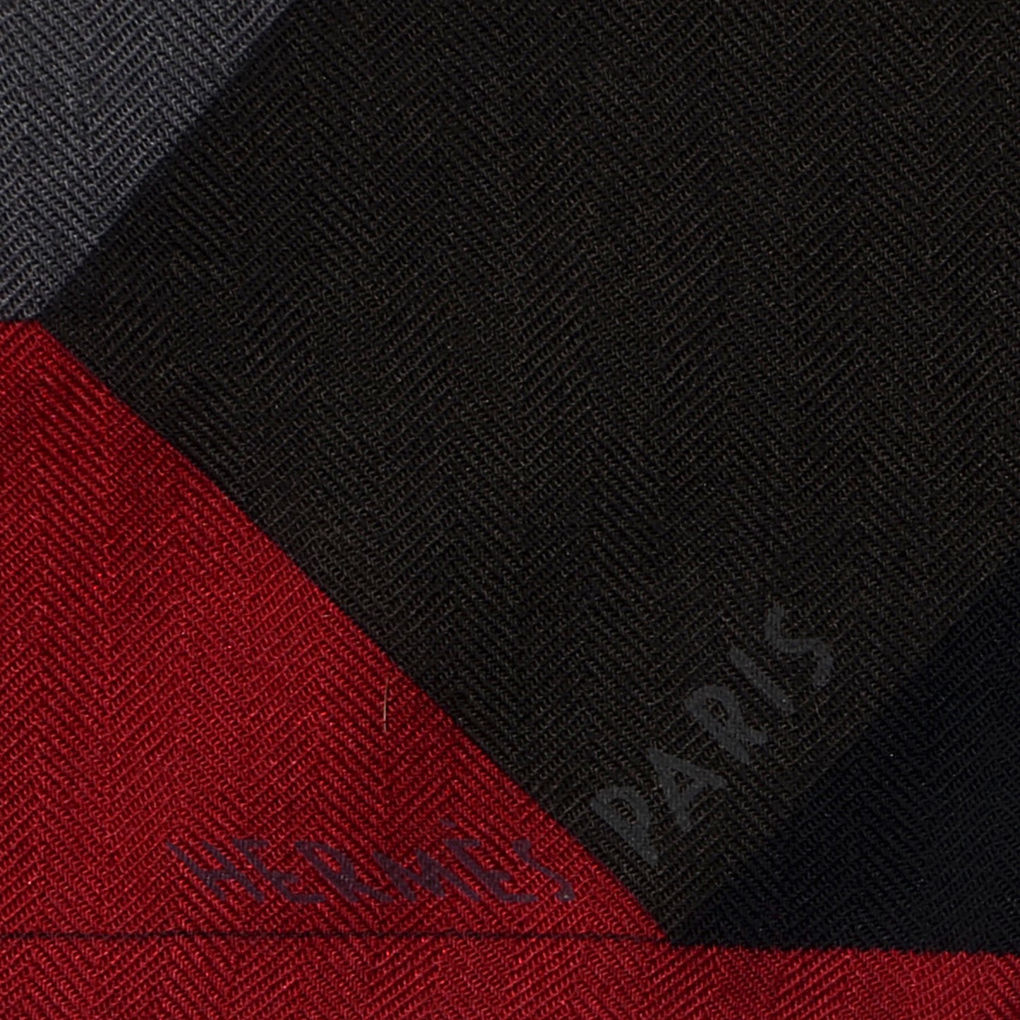 Cashmere Silk Perspective Cavaliere Scarf 100 Naturel Gris Rouge Profond