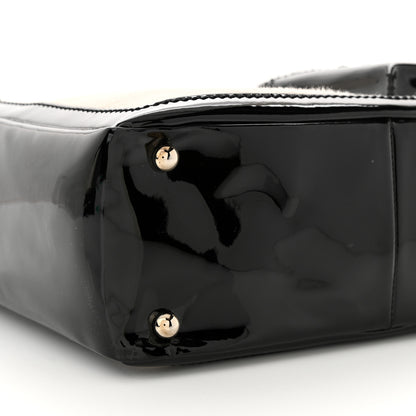 Chanel Patent Pony Hair Small Pocket Tote Black White 9 of 11
