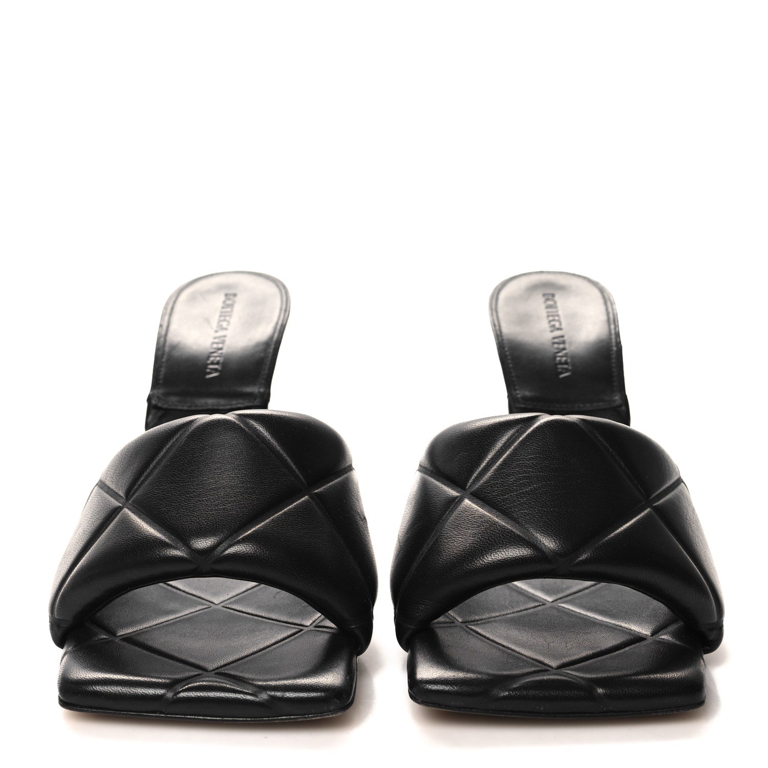 Bottega Veneta Nappa Quilted Rubber Lido Mule Sandals 40 Black 2 of 7
