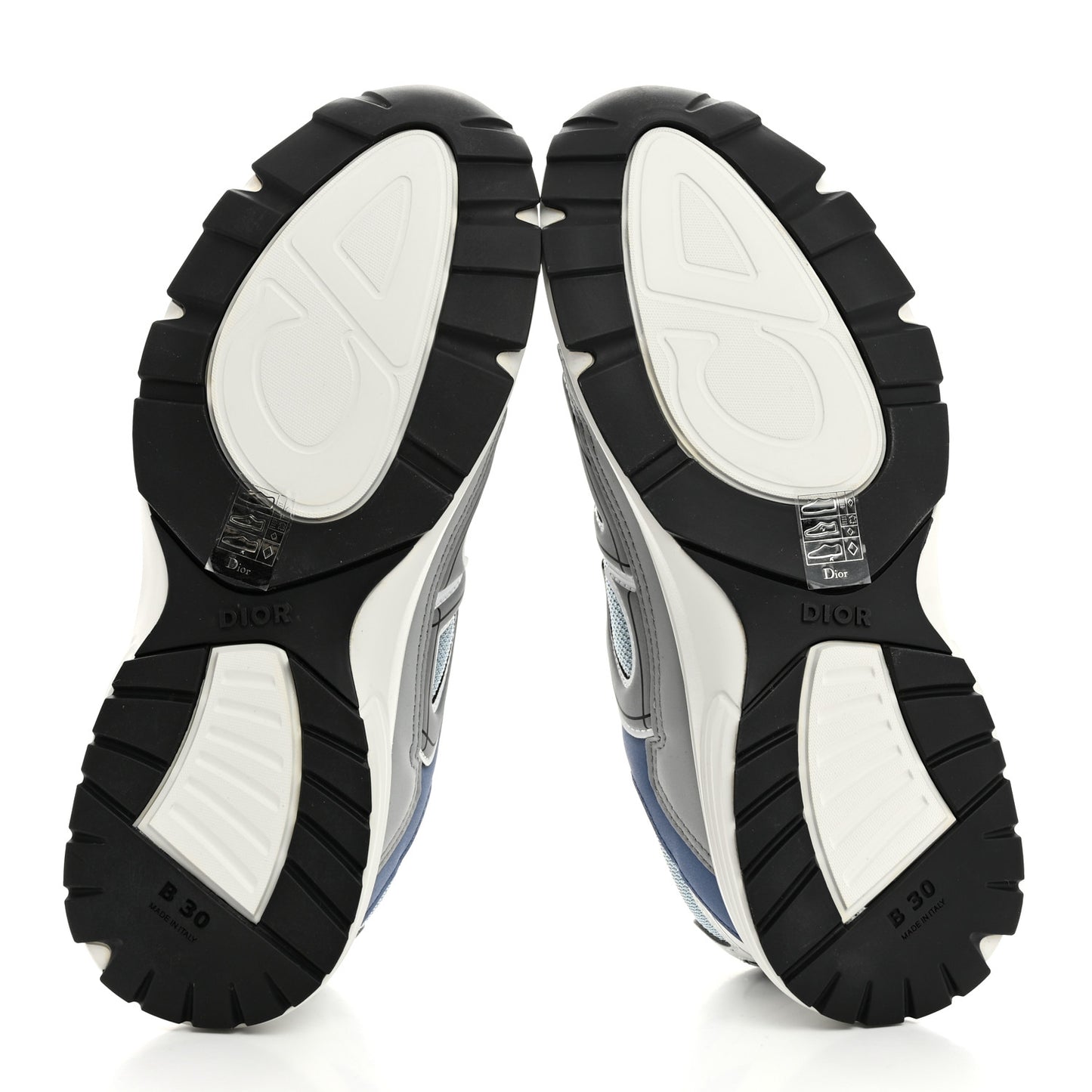 Technical Mesh Calfskin B30 Sneakers 42 White Blue
