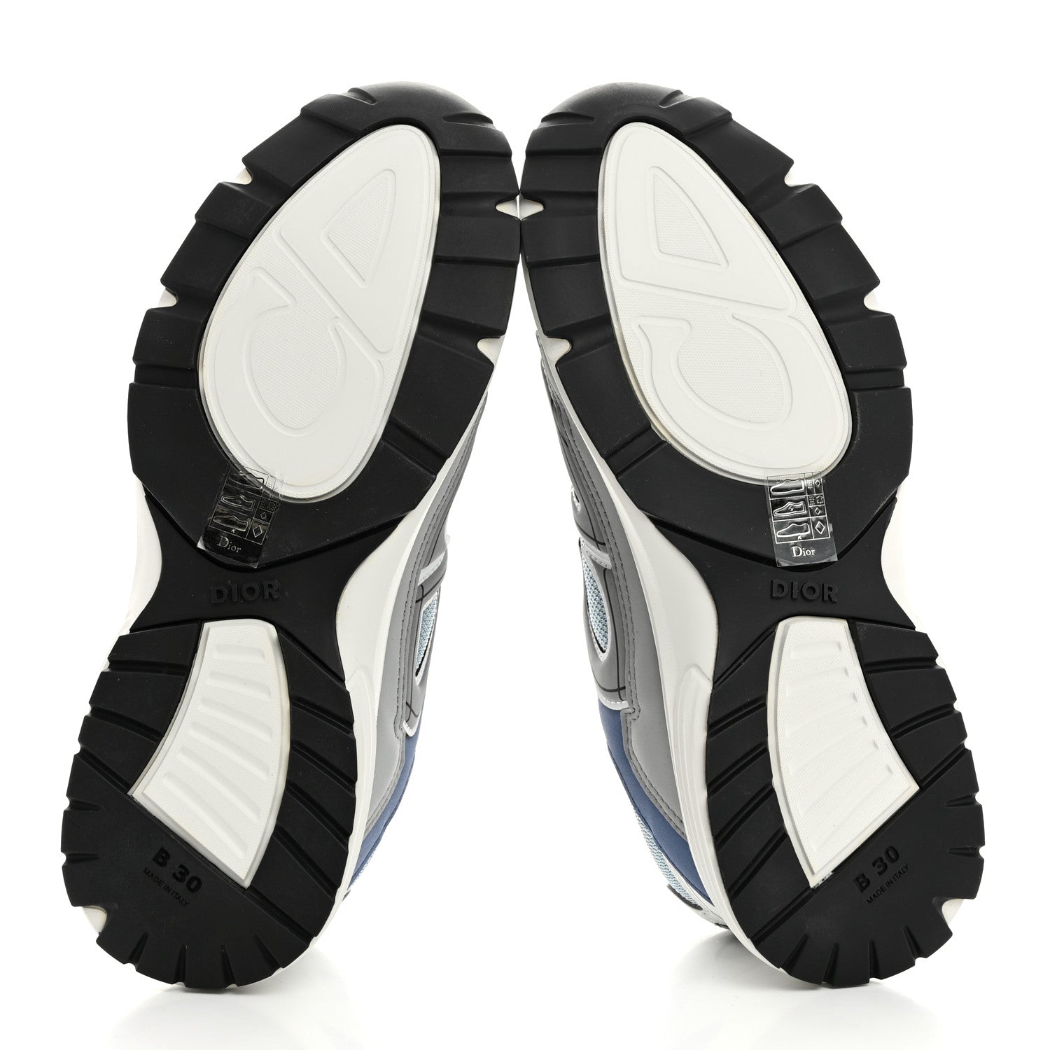 Christian Dior Technical Mesh Calfskin B30 Sneakers 42 White Blue 5 of 10