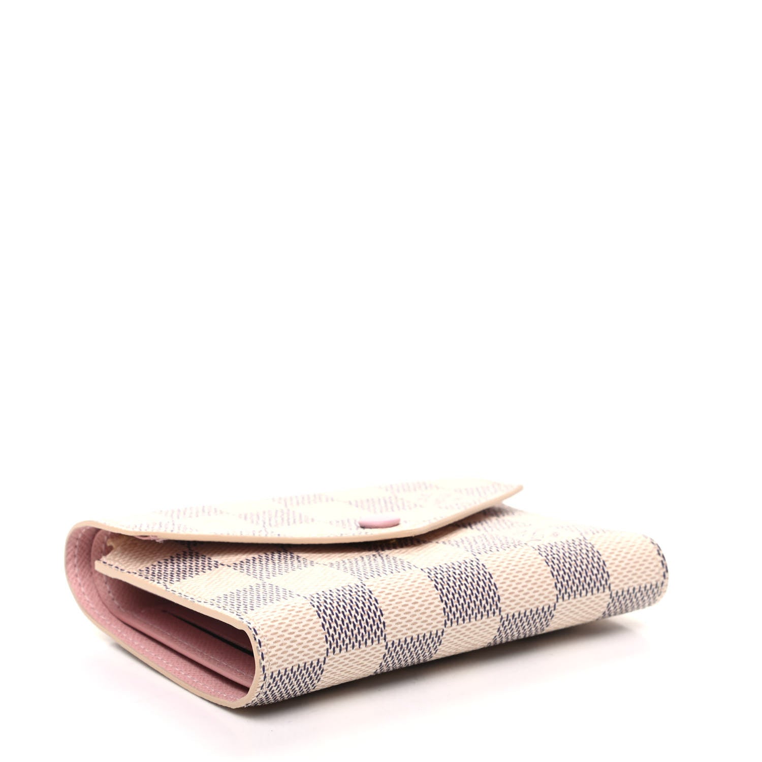 Louis Vuitton Damier Azur Victorine Wallet Rose Ballerine 4 of 8
