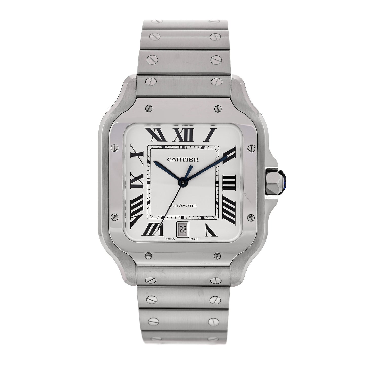 Stainless Steel 39.8mm Santos De Cartier Automatic Watch