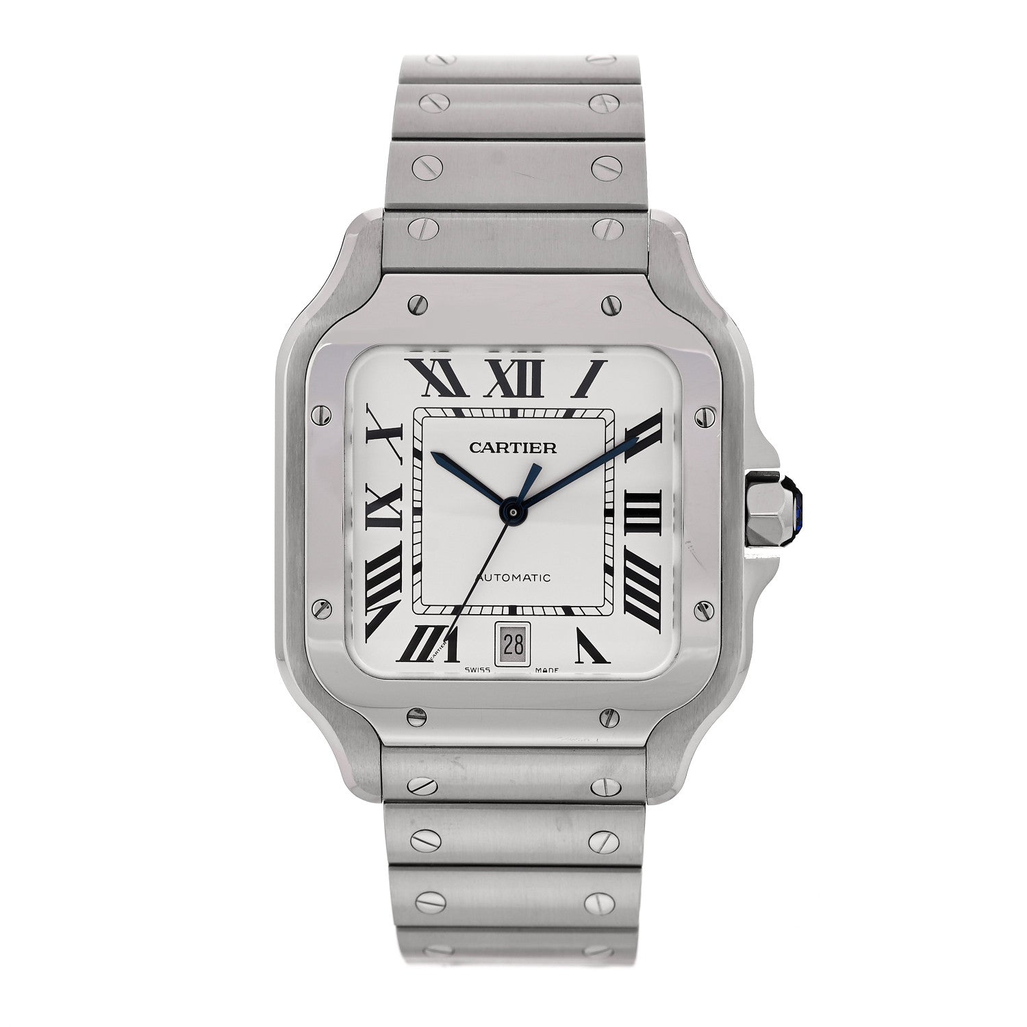 Cartier Stainless Steel 39.8mm Santos De Cartier Automatic Watch 1 of 5