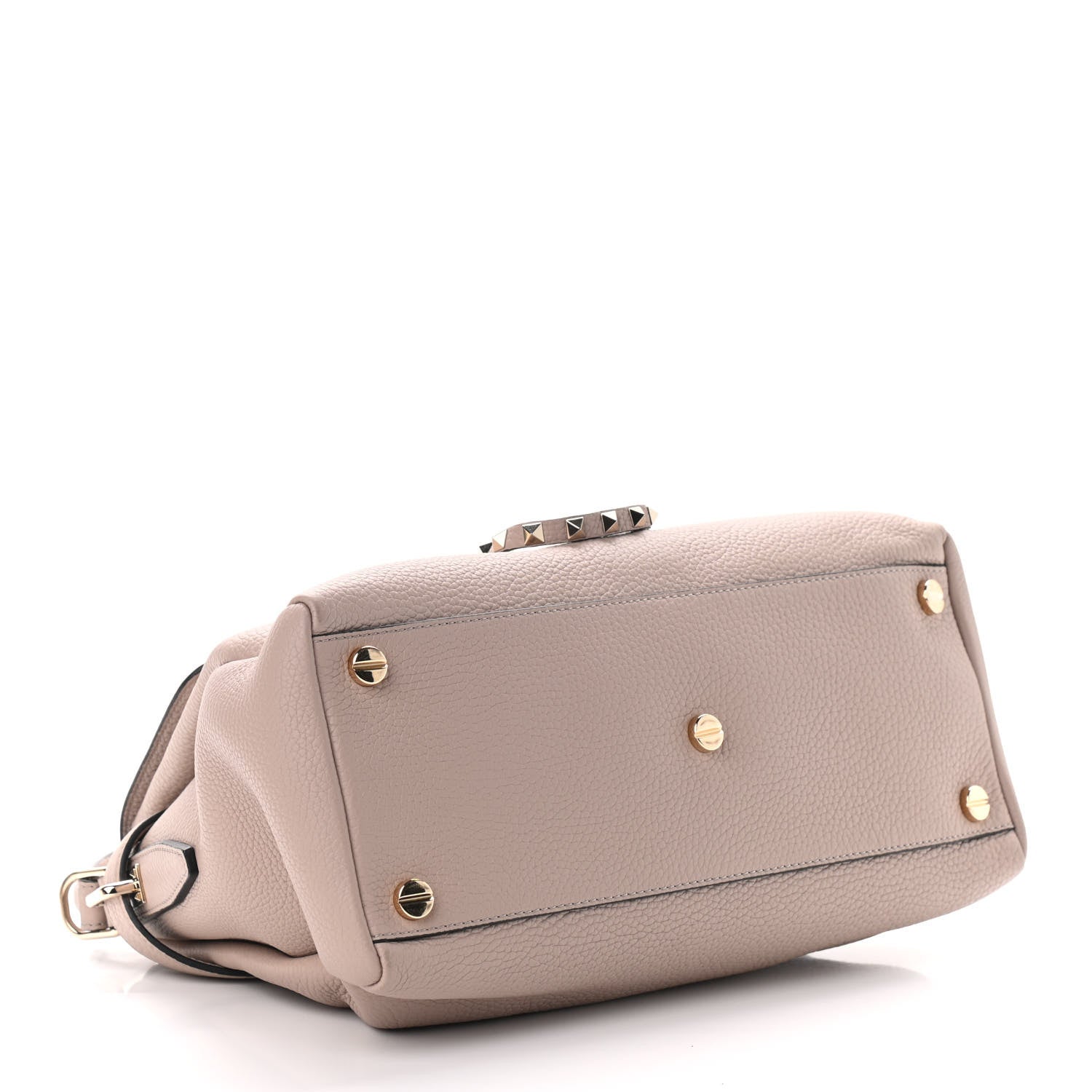 Valentino Garavani Pebbled Calfskin Rockstud Twiny Top Handle Bag Poudre 4 of 8