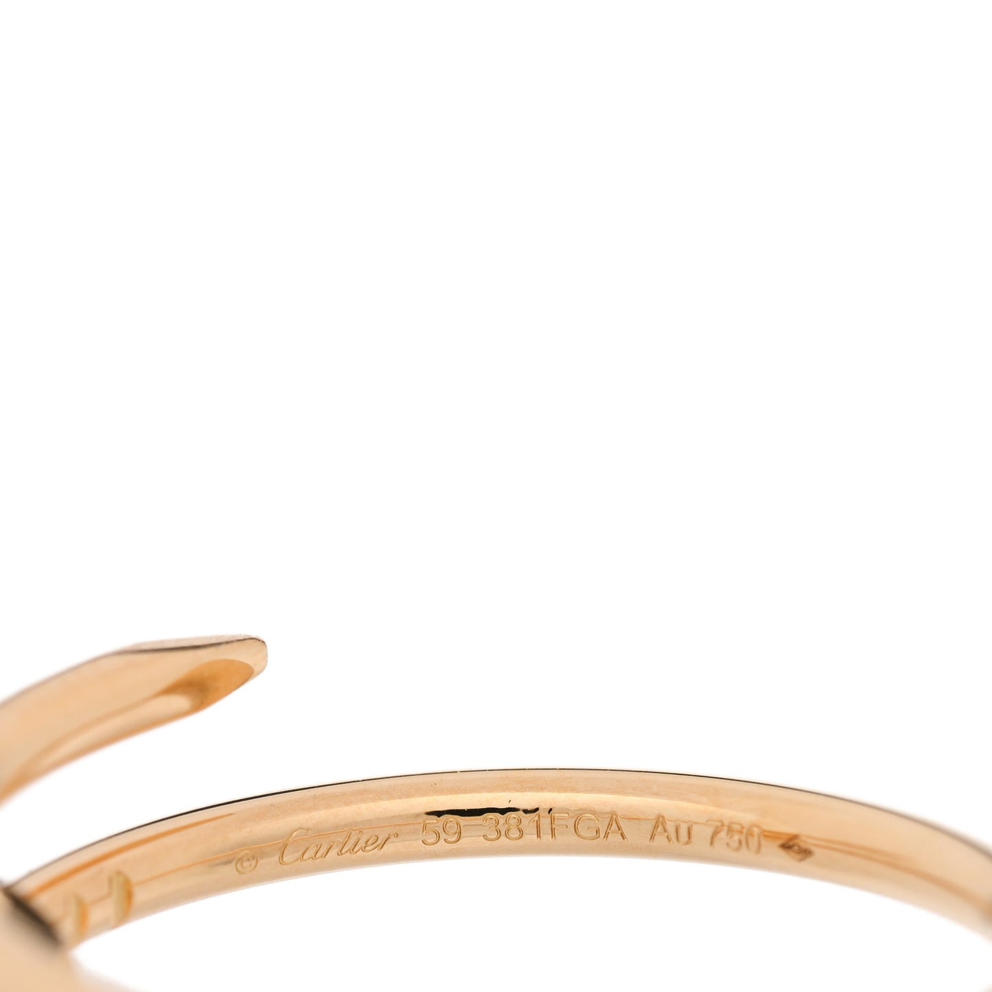 18K Yellow Gold Small Juste Un Clou Ring 59 8.75