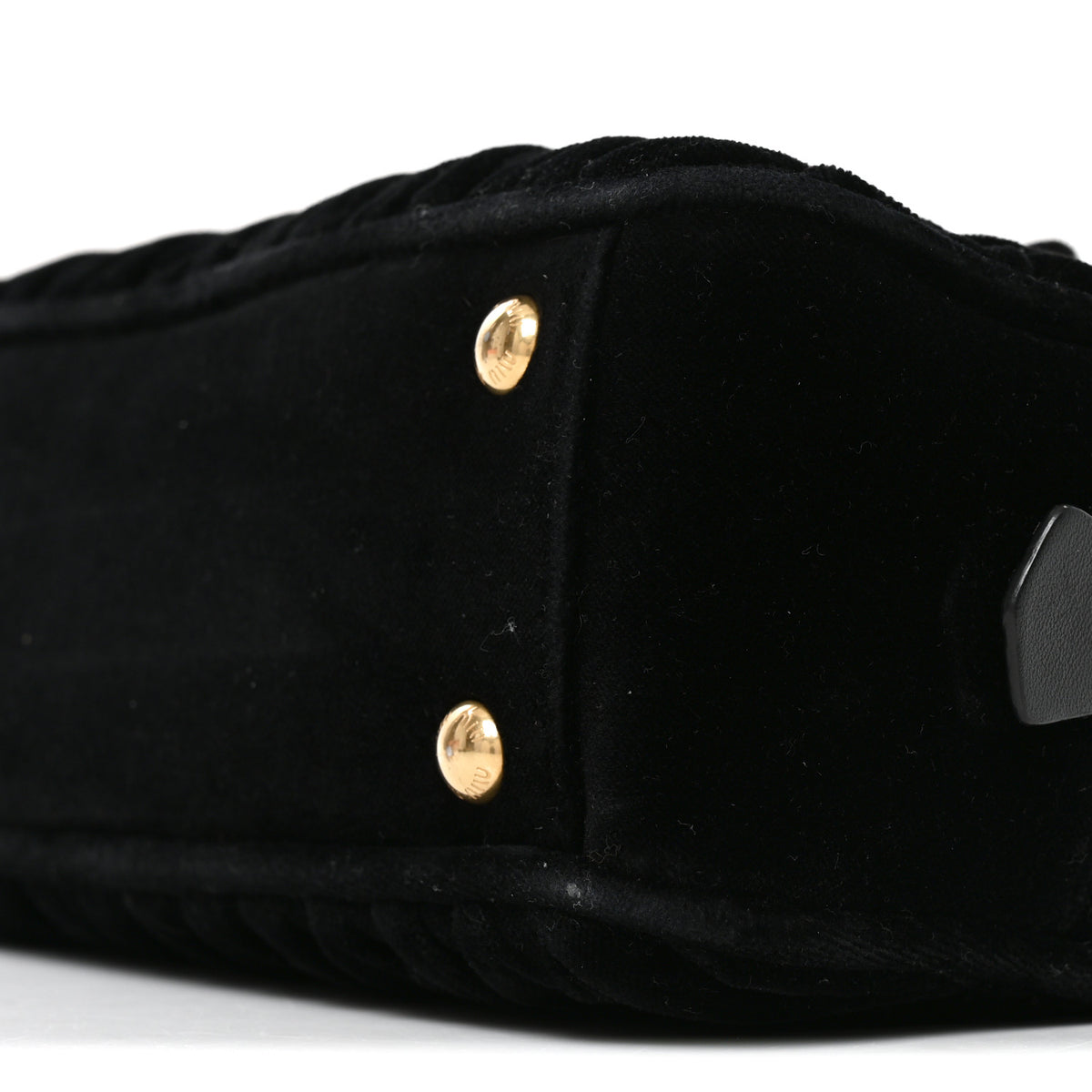 Miu Miu Velvet Matelasse Regular Arcadie Top Handle Bag Black 8 of 8