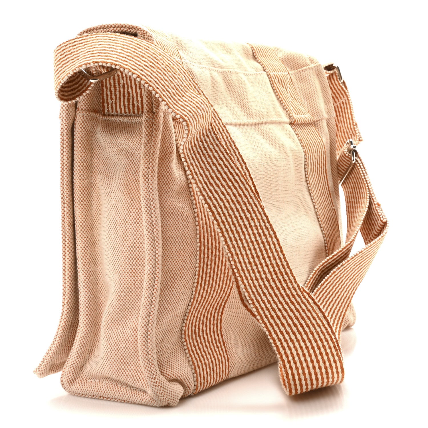 Hermes Canvas Herline Messenger Bag Orange 3 of 10