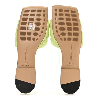 Bottega Veneta Nappa Matelasse Padded Flat Sandals 38.5 Lime Green 6 of 7