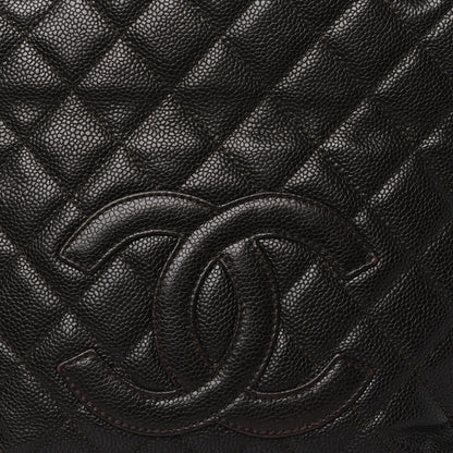 Chanel Caviar Quilted Petit Shopping Tote PST Dark Brown 8 of 12