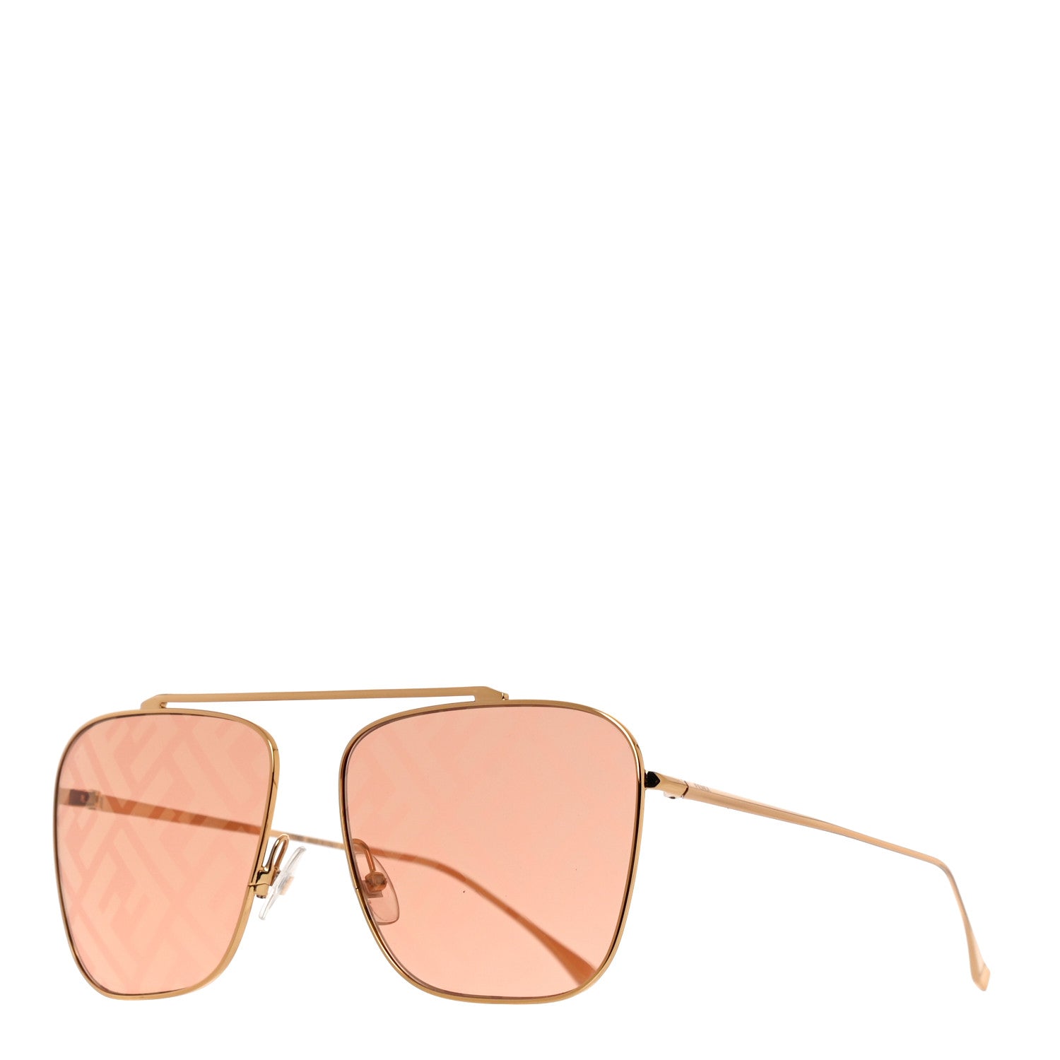 Fendi Metal Fendi Forever Aviator Sunglasses FF0406/G/S Gold 1 of 7