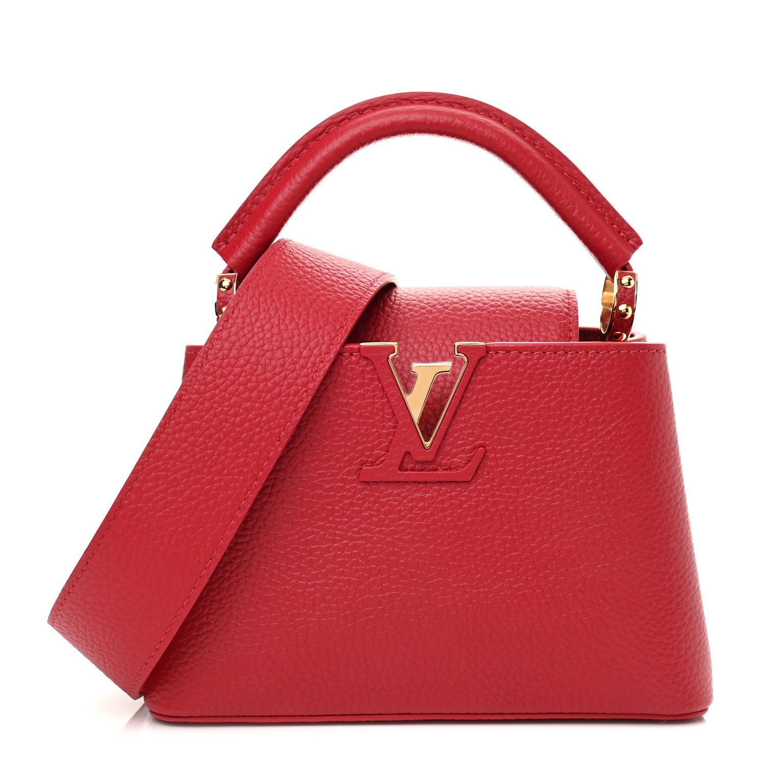 Louis Vuitton Taurillon Mini Capucines Scarlet 1 of 9