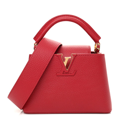 Louis Vuitton Taurillon Mini Capucines Scarlet 1 of 9