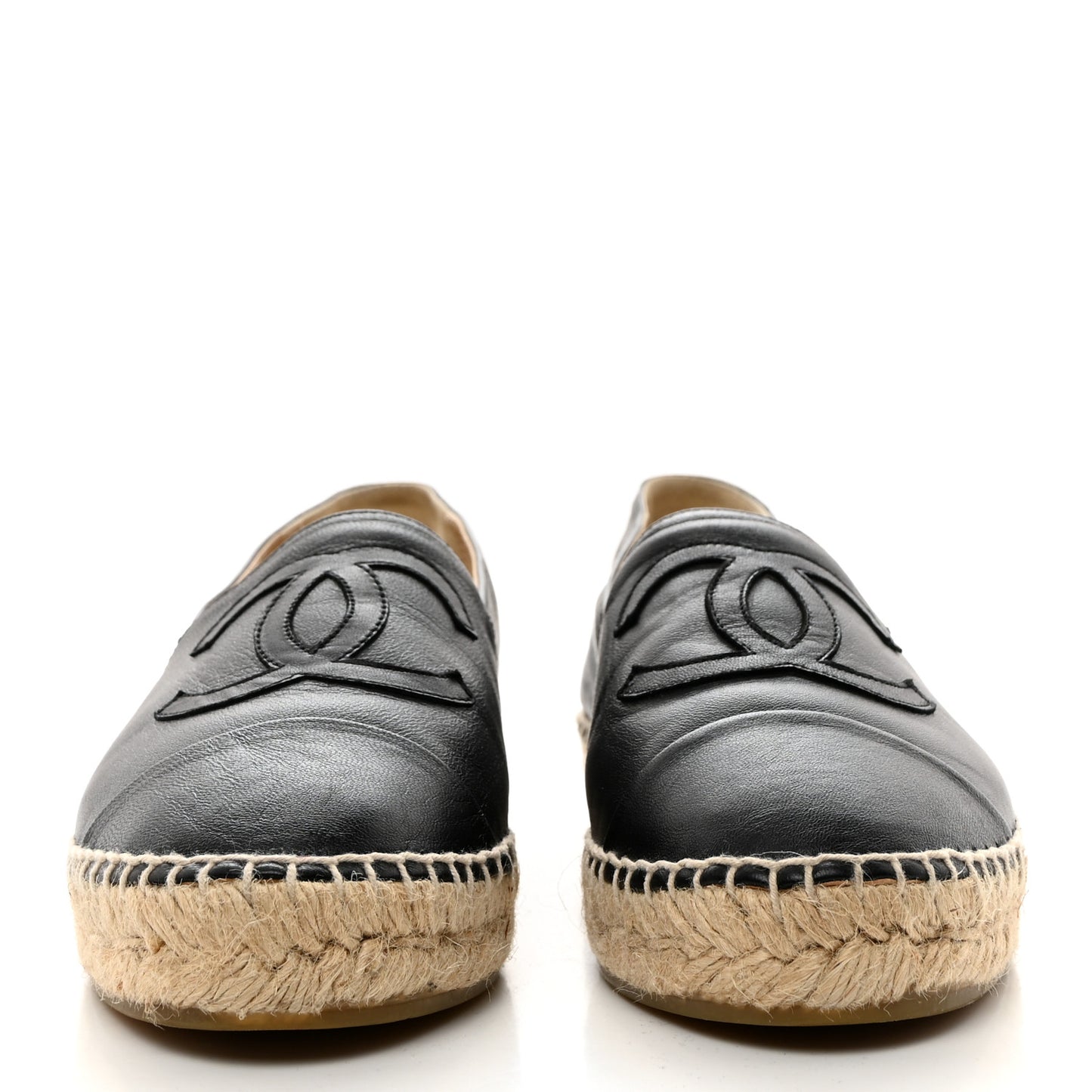 Lambskin CC Espadrilles 38 Black