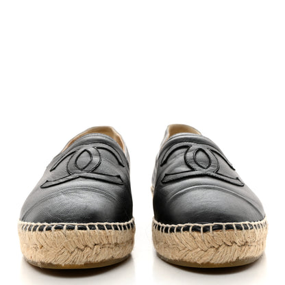 Chanel Lambskin CC Espadrilles 38 Black 2 of 10