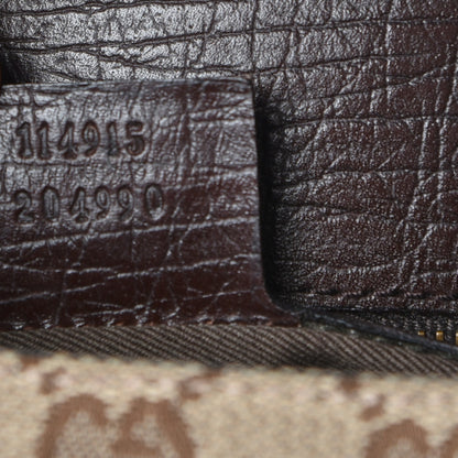 Gucci Monogram Horsebit Chain Flap Shoulder Bag Brown 7 of 7