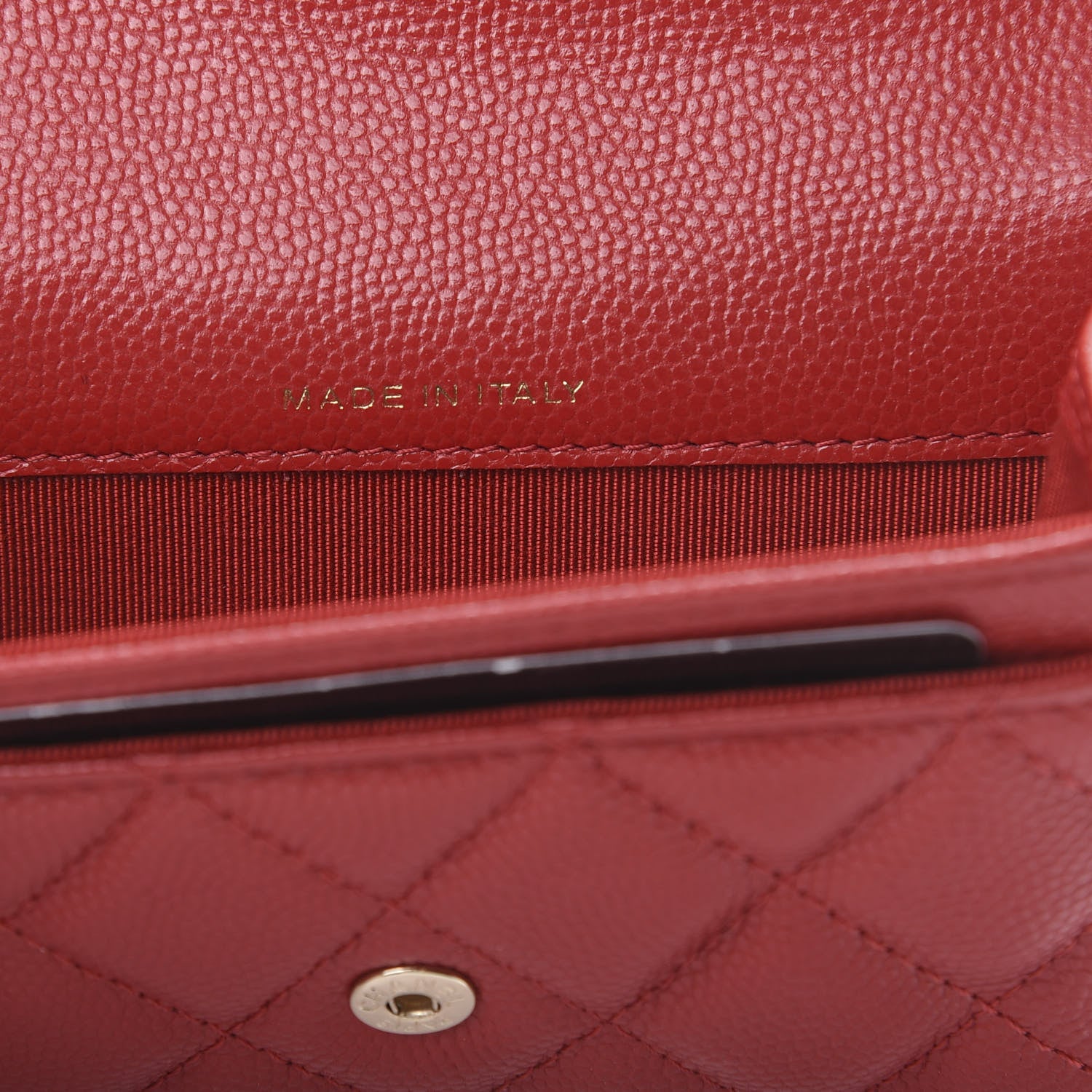 Chanel Caviar Quilted Flap Card Holder Red 7 of 9