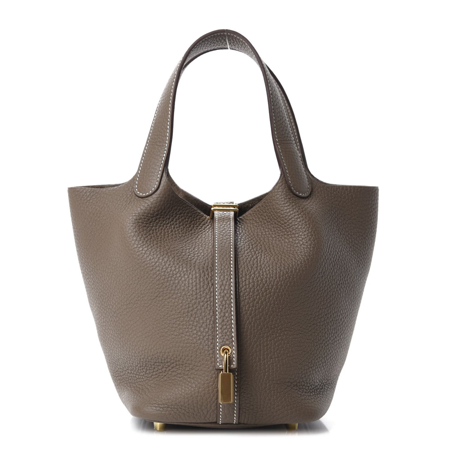 Taurillon Clemence Picotin Lock 18 PM Etoupe