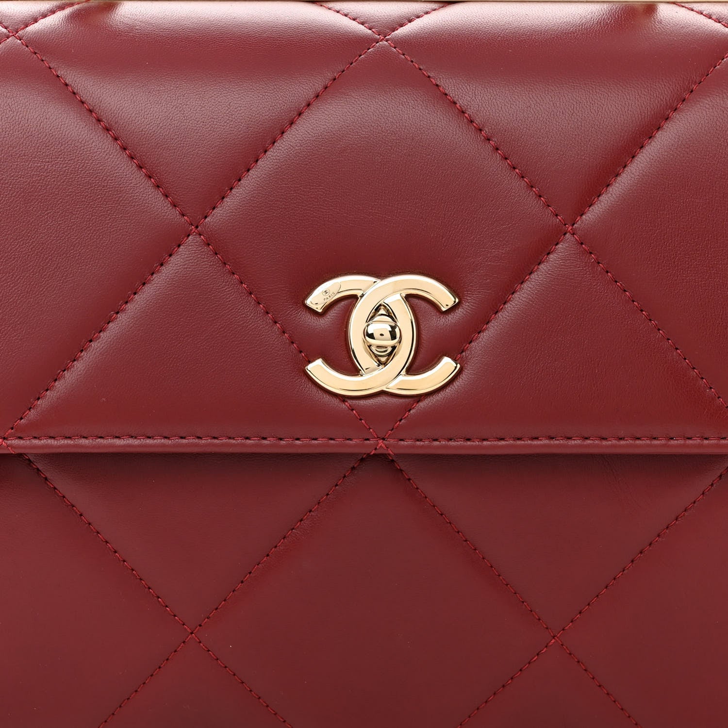 Chanel Lambskin Quilted Medium Trendy CC Flap Dual Handle Bag Burgundy 5 of 9