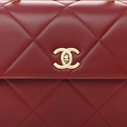 Chanel Lambskin Quilted Medium Trendy CC Flap Dual Handle Bag Burgundy 5 of 9