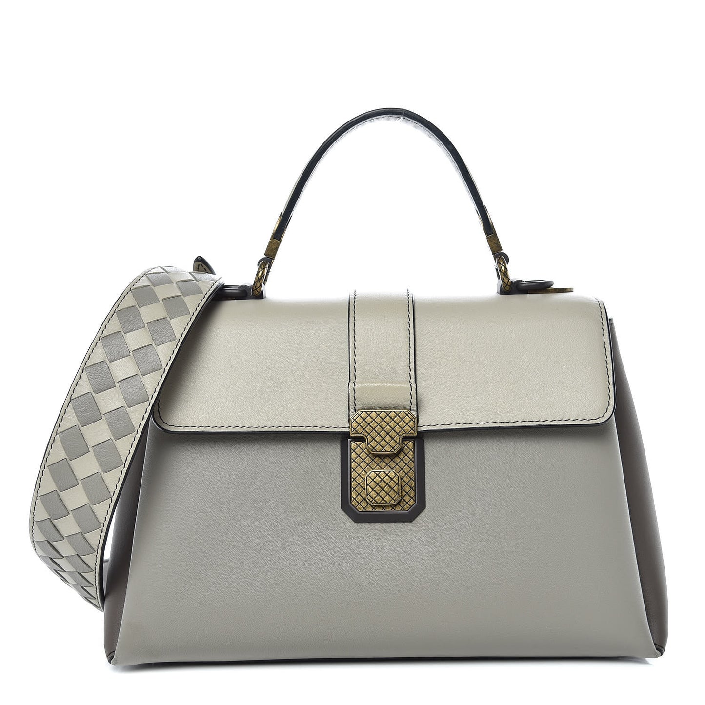 Nappa Small Piazza Bag Dark Cement Steel Cement