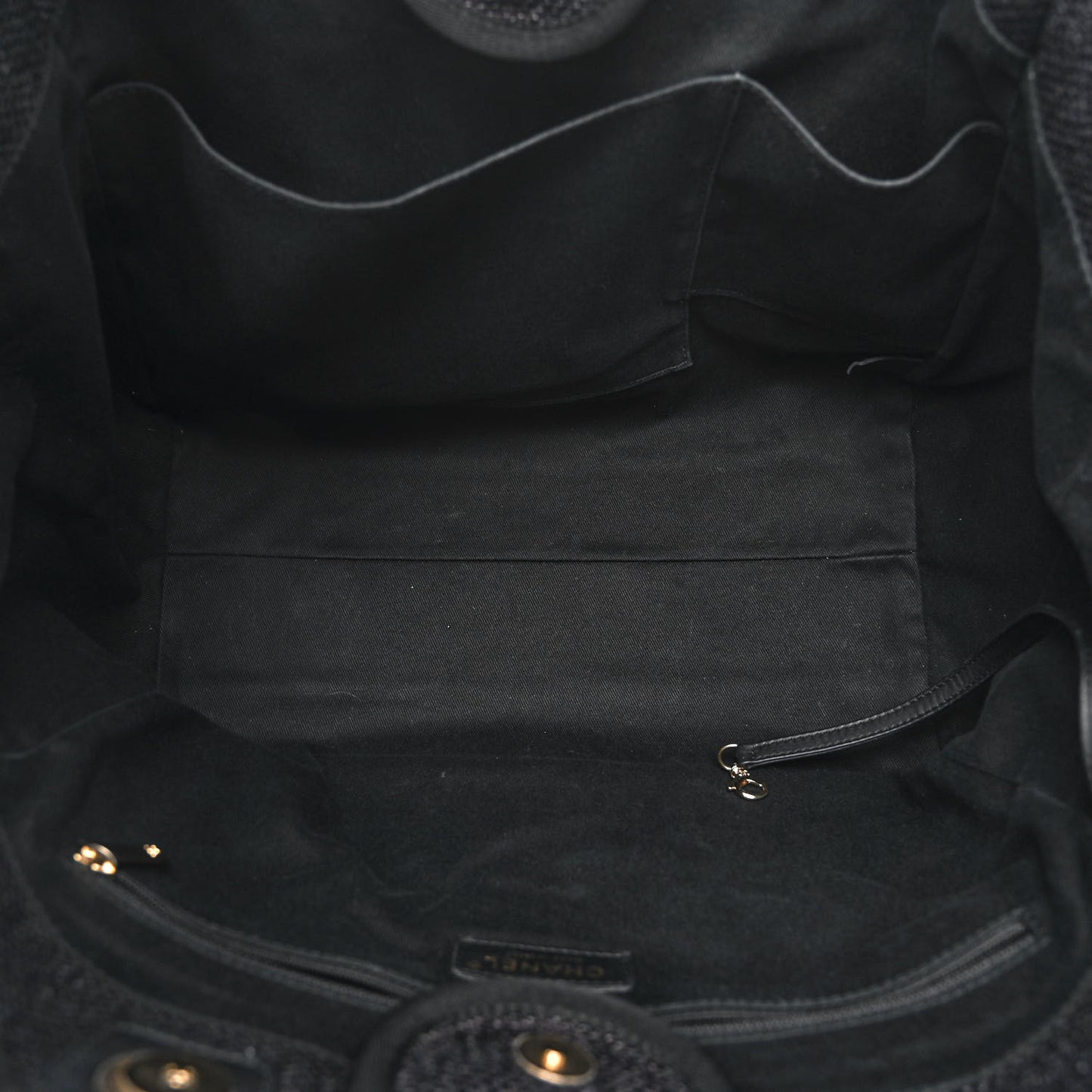Woven Straw Raffia Large Deauville Tote Black
