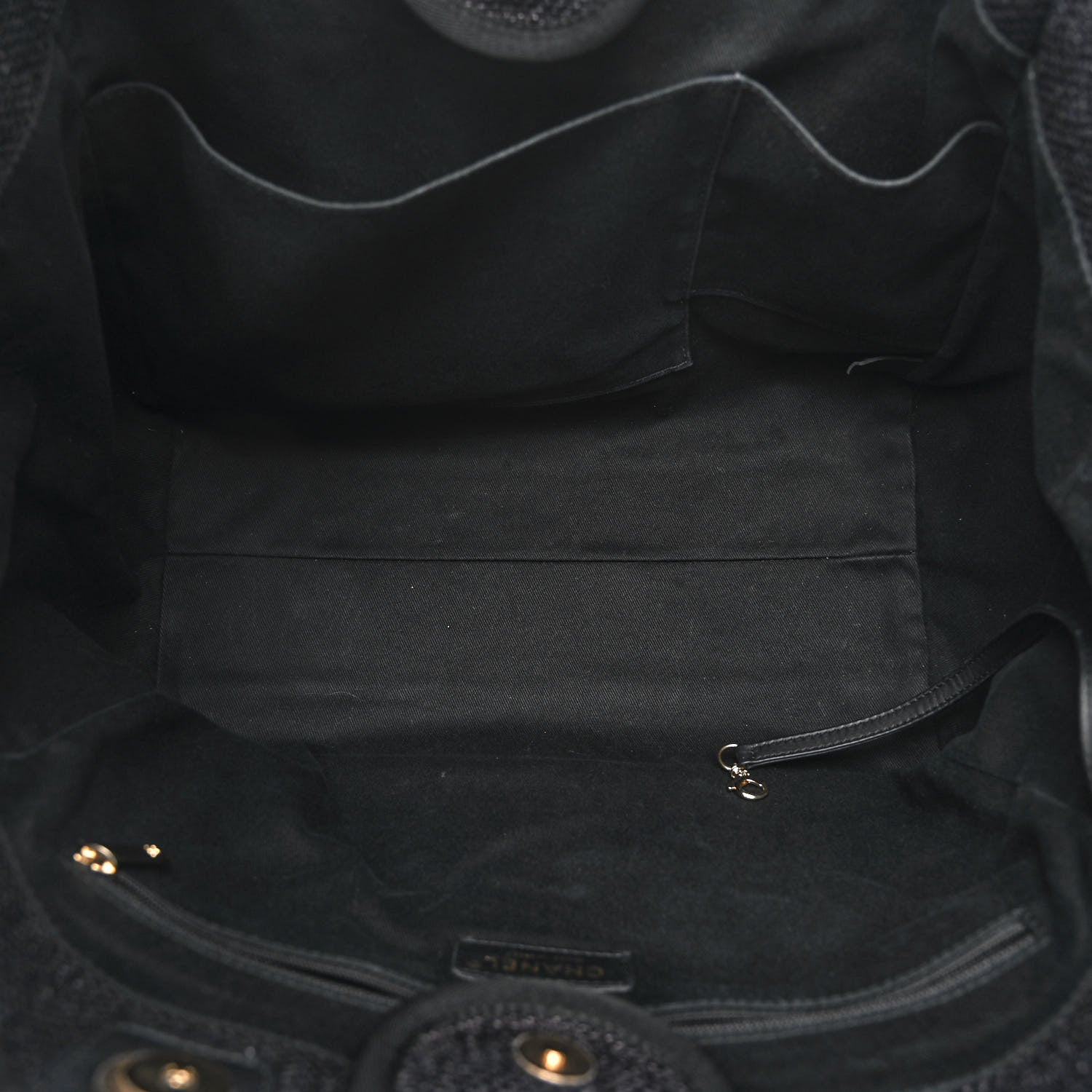 Chanel Woven Straw Raffia Large Deauville Tote Black 5 of 10