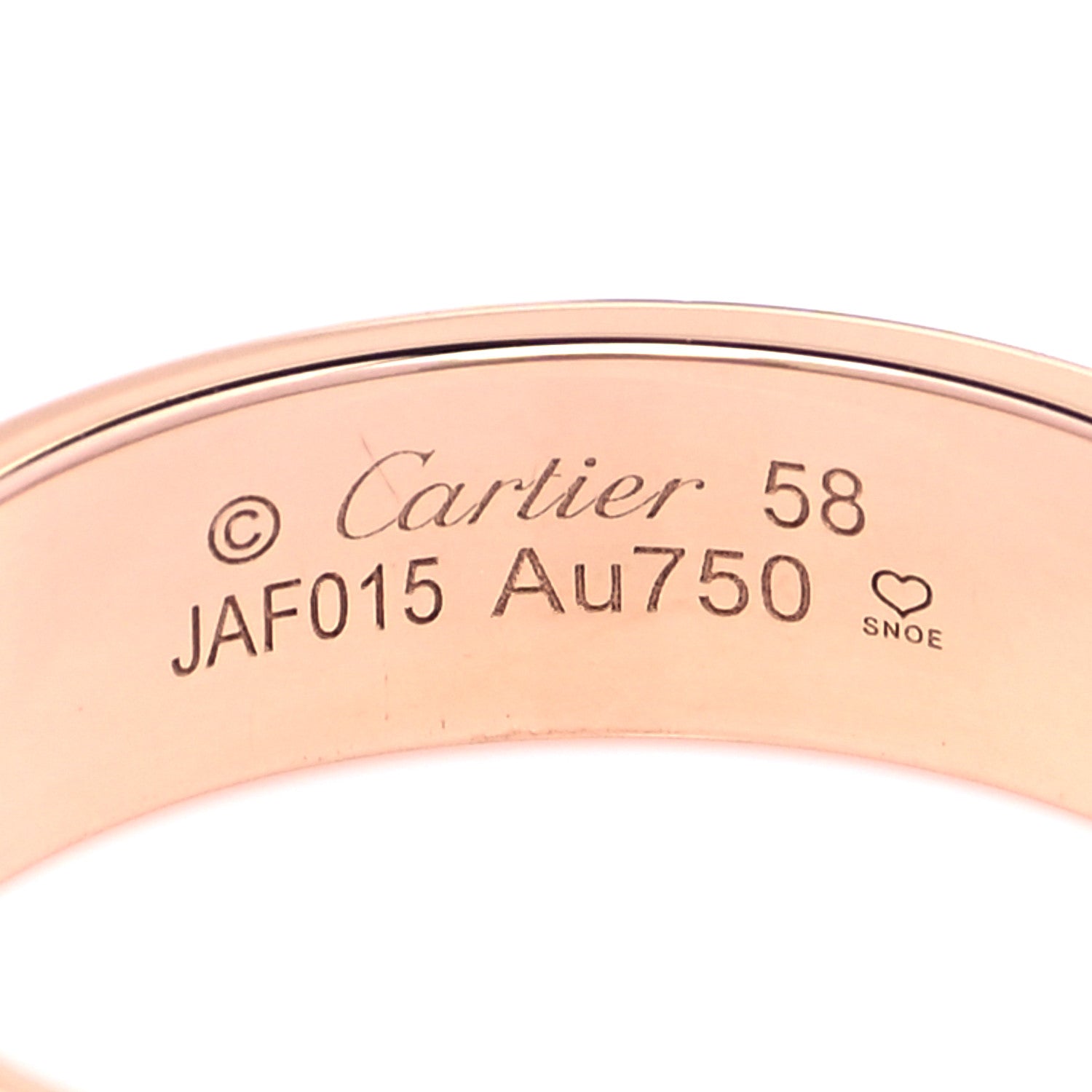 Cartier 18K Pink Gold 5.5mm LOVE Ring 58 8.25 4 of 4