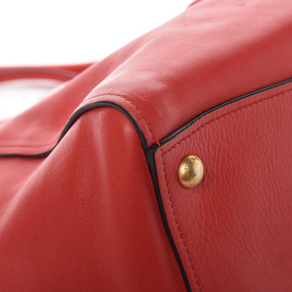 Prada Glace Calfskin Twin Pocket Tote Fuoco 19 of 22