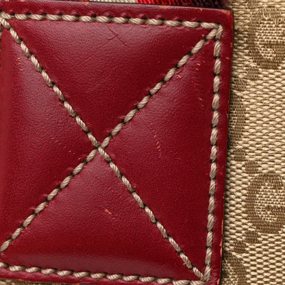 Gucci GG Monogram Web Medium Collapsable Carry On Duffle Beige Red 12 of 13