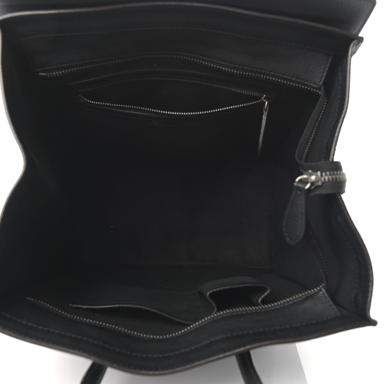 Celine Drummed Calfskin Mini Luggage Black 5 of 10