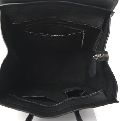 Celine Drummed Calfskin Mini Luggage Black 5 of 10