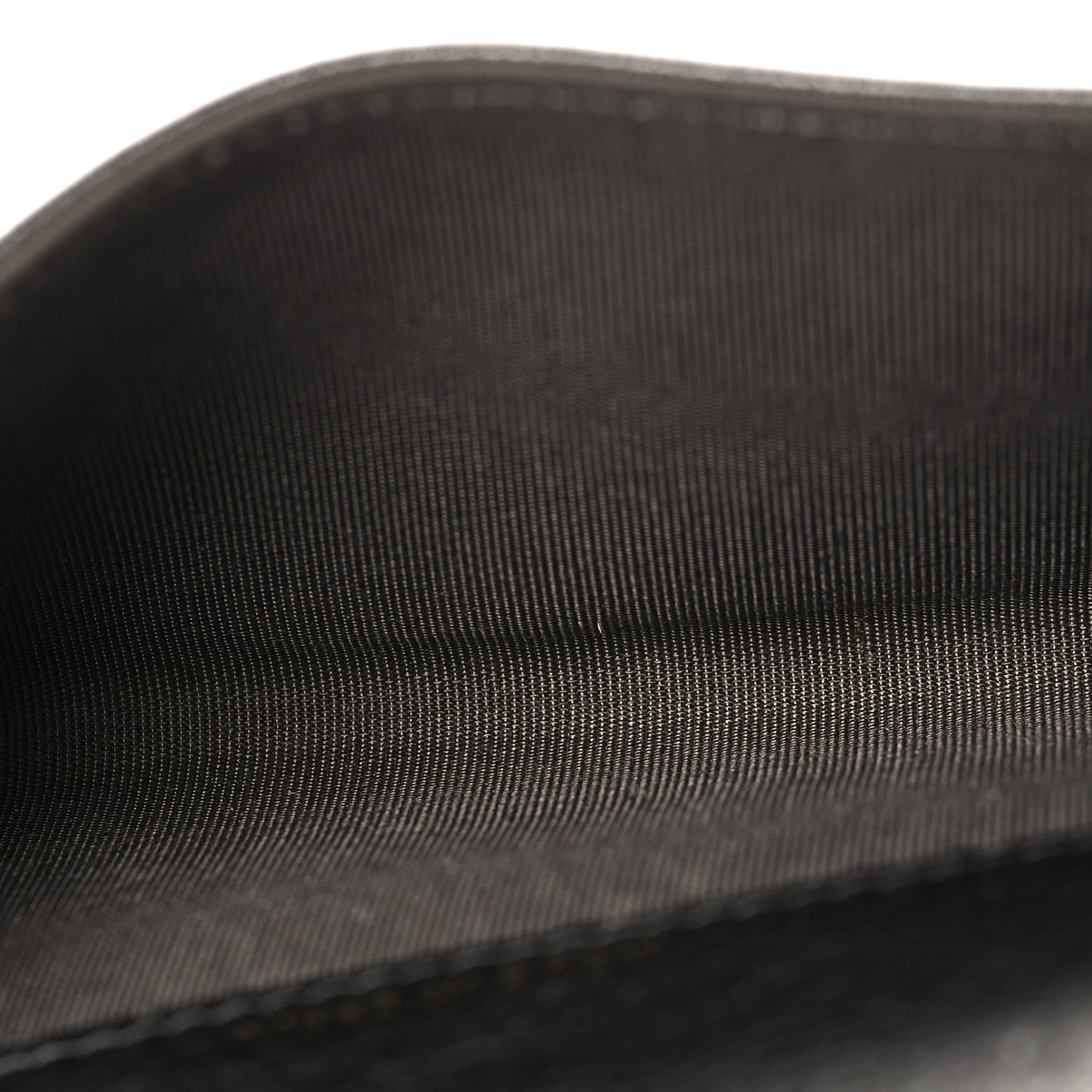 Metallic Calfskin Quilted Reissue Flap Card Holder Charcoal