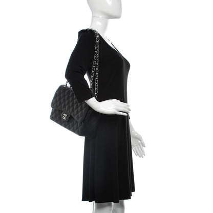 Chanel Caviar Quilted Jumbo Double Flap Black 2 of 9
