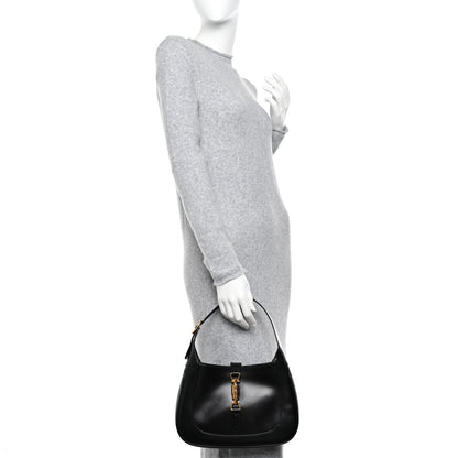 Gucci Boarded Dyana Lux Calfskin Small Jackie 1961 Hobo Black 2 of 13