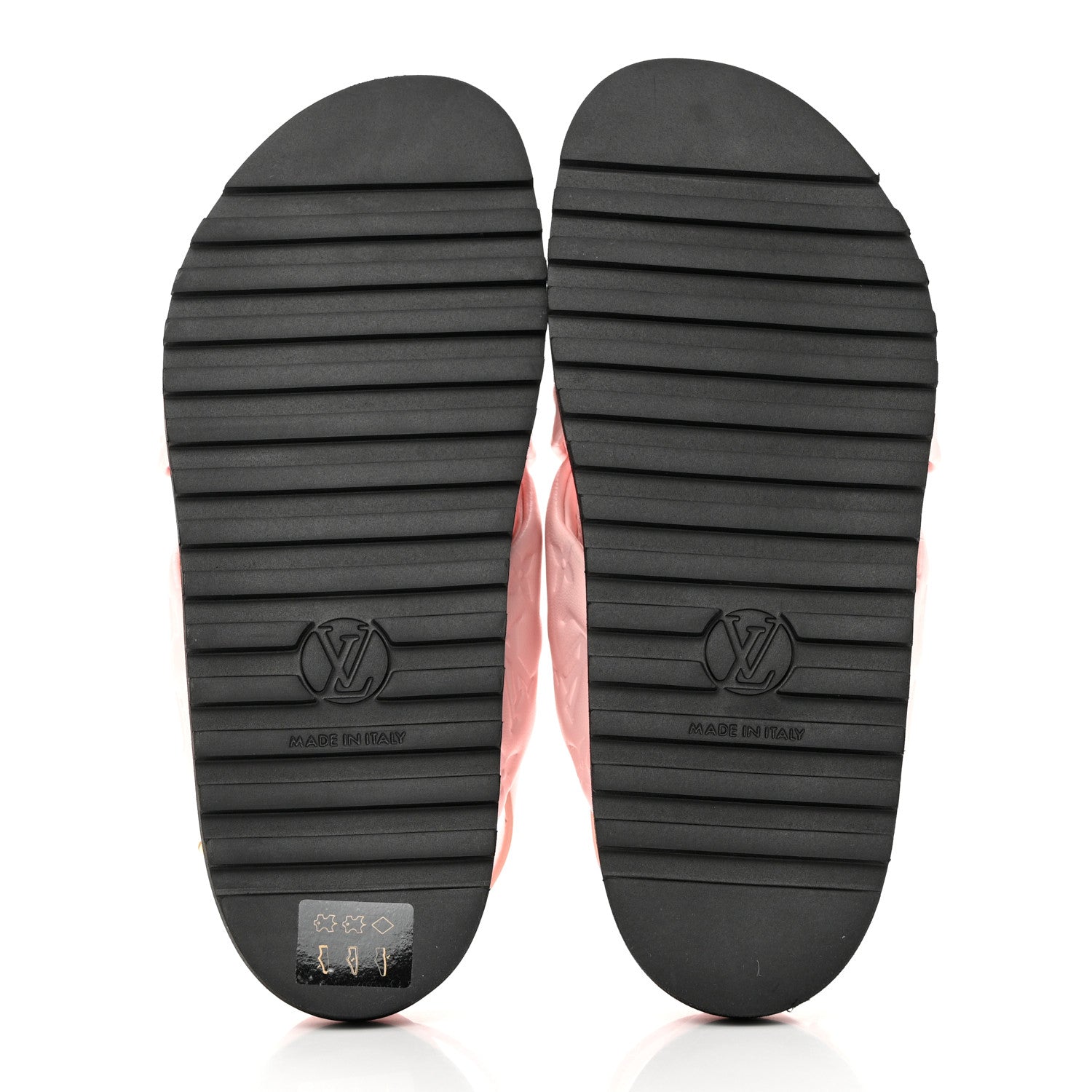 Louis Vuitton Lambskin Monogram Embossed Paseo Flat Comfort Sandals 37 Rose Clair 5 of 8