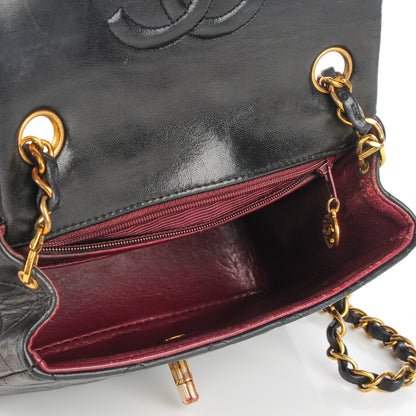 Chanel Lambskin Quilted Mini Square Flap Black 8 of 11