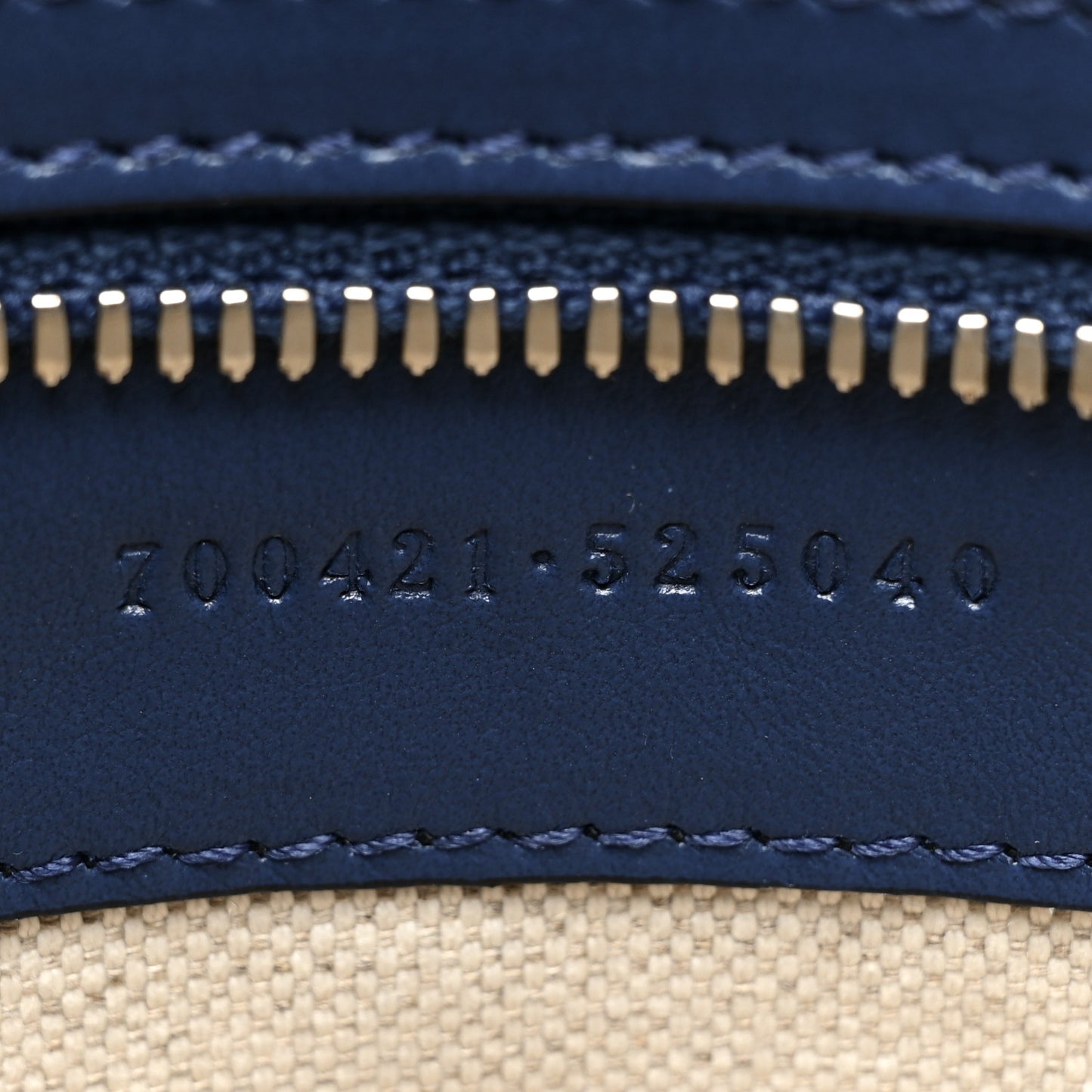 Calfskin GG Tennis Embossed Medium Tote Bag Intense Metal Blue