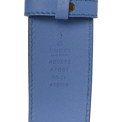 Gucci Calfskin Double G 40mm Belt 90 36 Clear Sky Blue 4 of 6