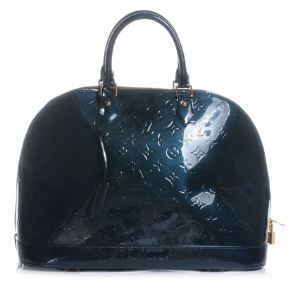 Louis Vuitton Vernis Alma GM Blue Nuit 1 of 9
