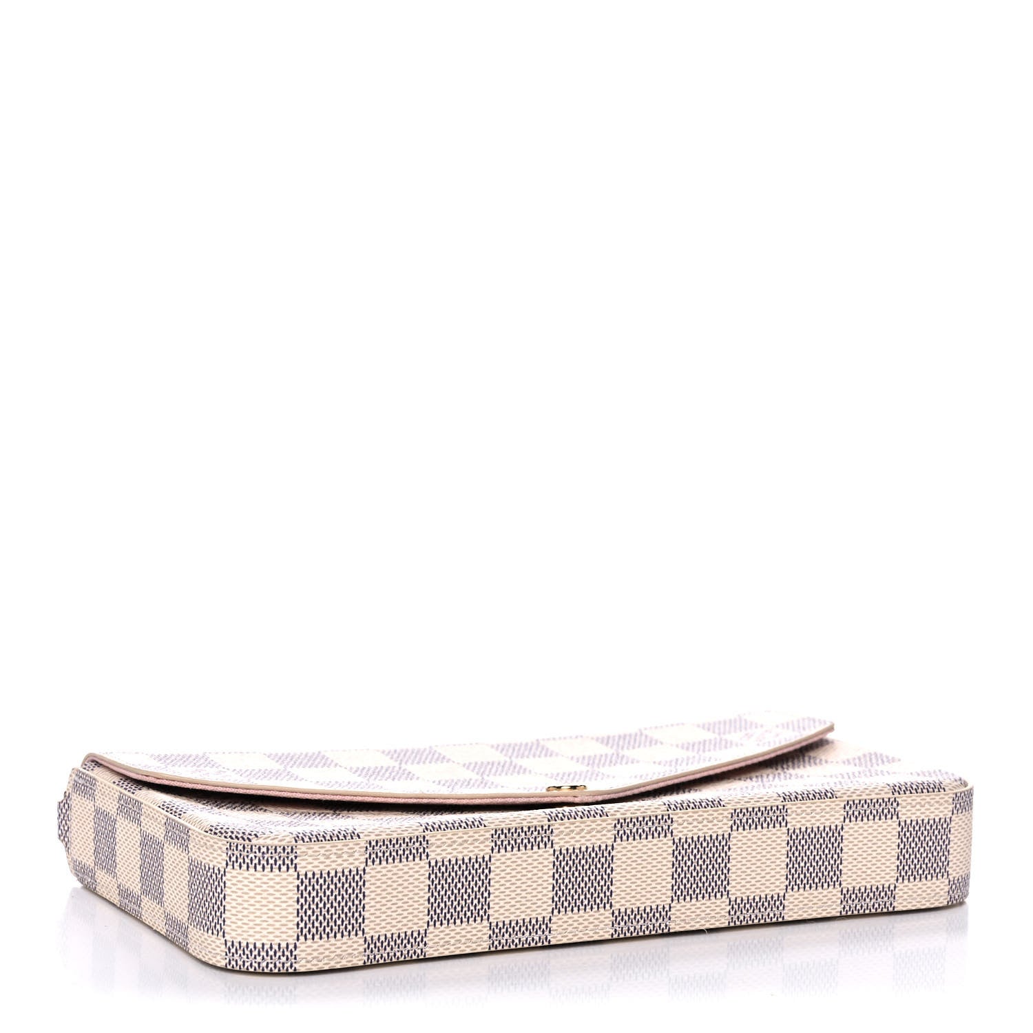 Louis Vuitton Damier Azur Pochette Felicie Chain Wallet Rose Ballerine 5 of 15