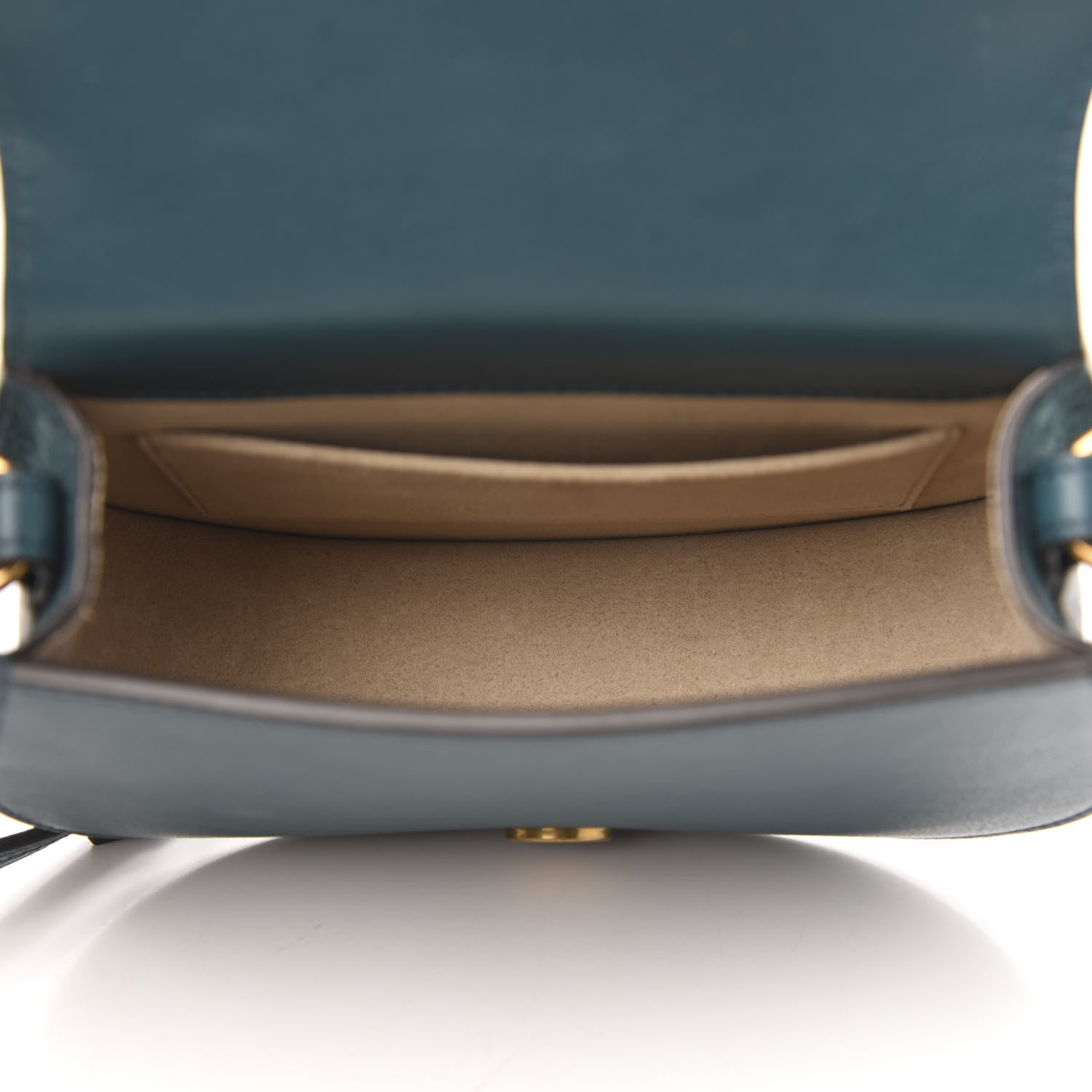 Chloe Calfskin Suede Small Nile Bracelet Bag Teal 5 of 10