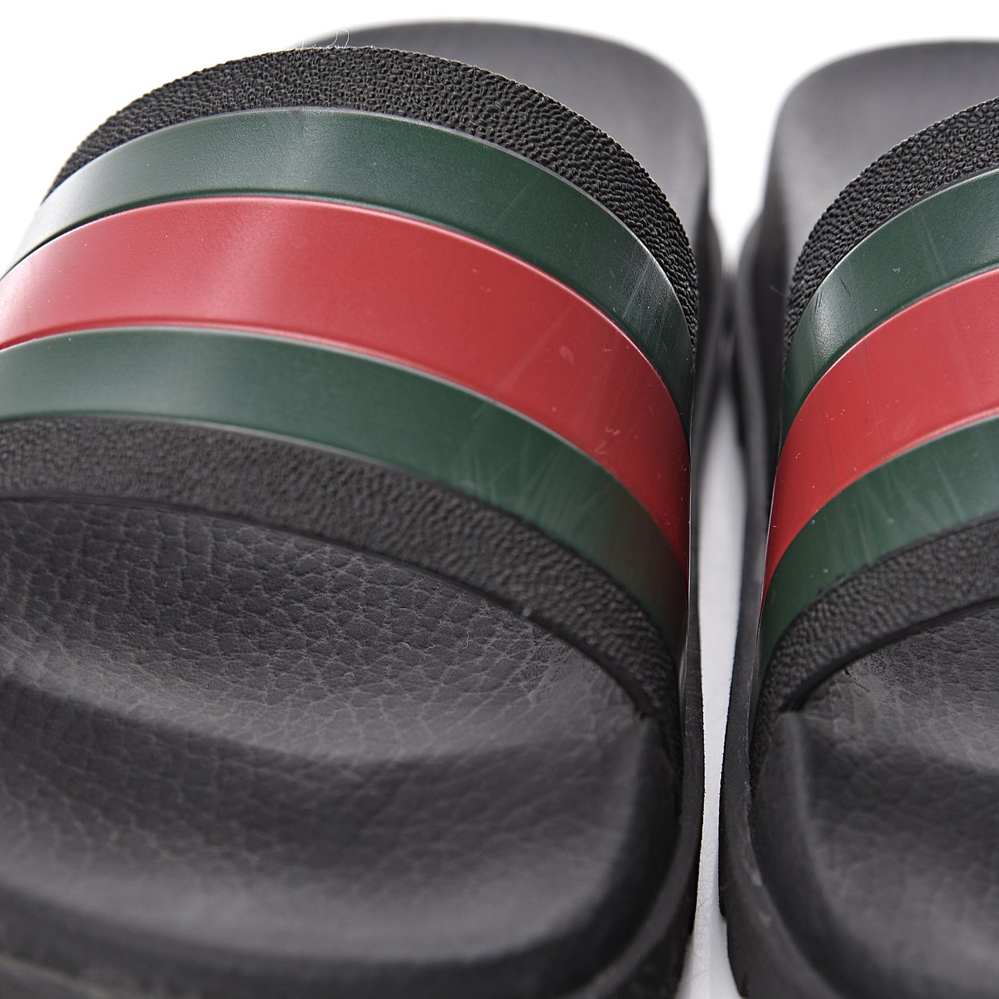 Rubber Web Mens Lug Sole Slide Sandals 6 Black Green Red