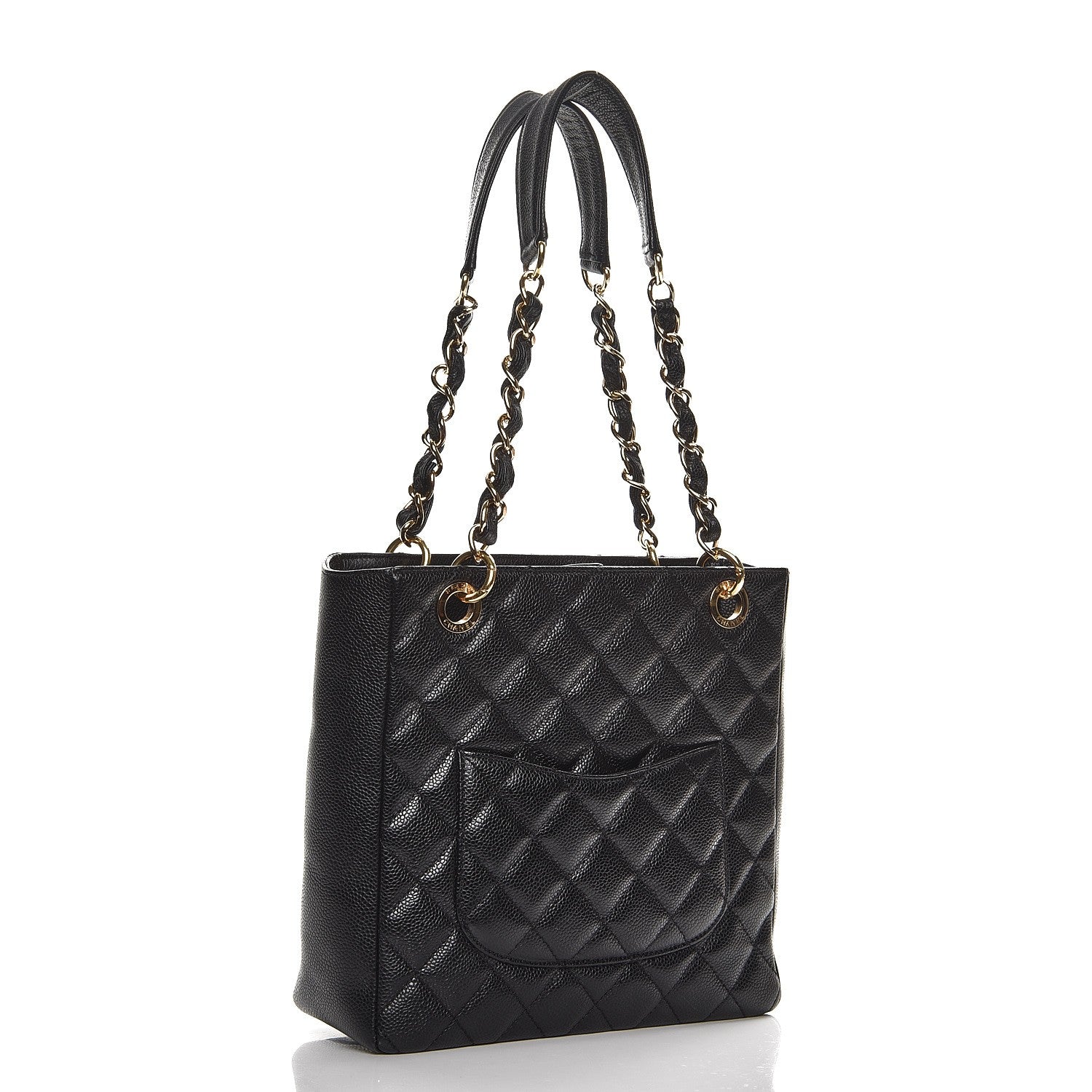 Chanel Caviar Quilted Petit Shopping Tote PST Black 3 of 13