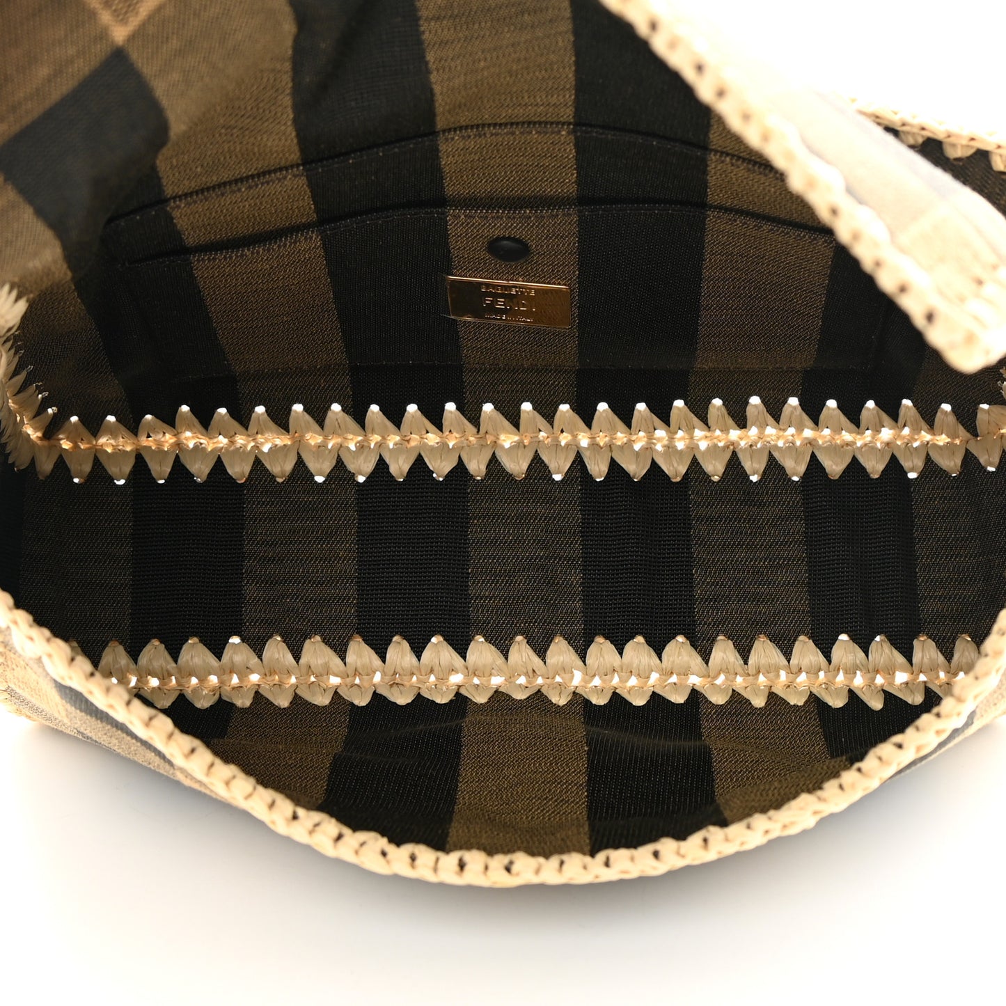 Fabric Jacquard Raffia Straw Pequin Gingham Woven Baguette Beige Black Natural