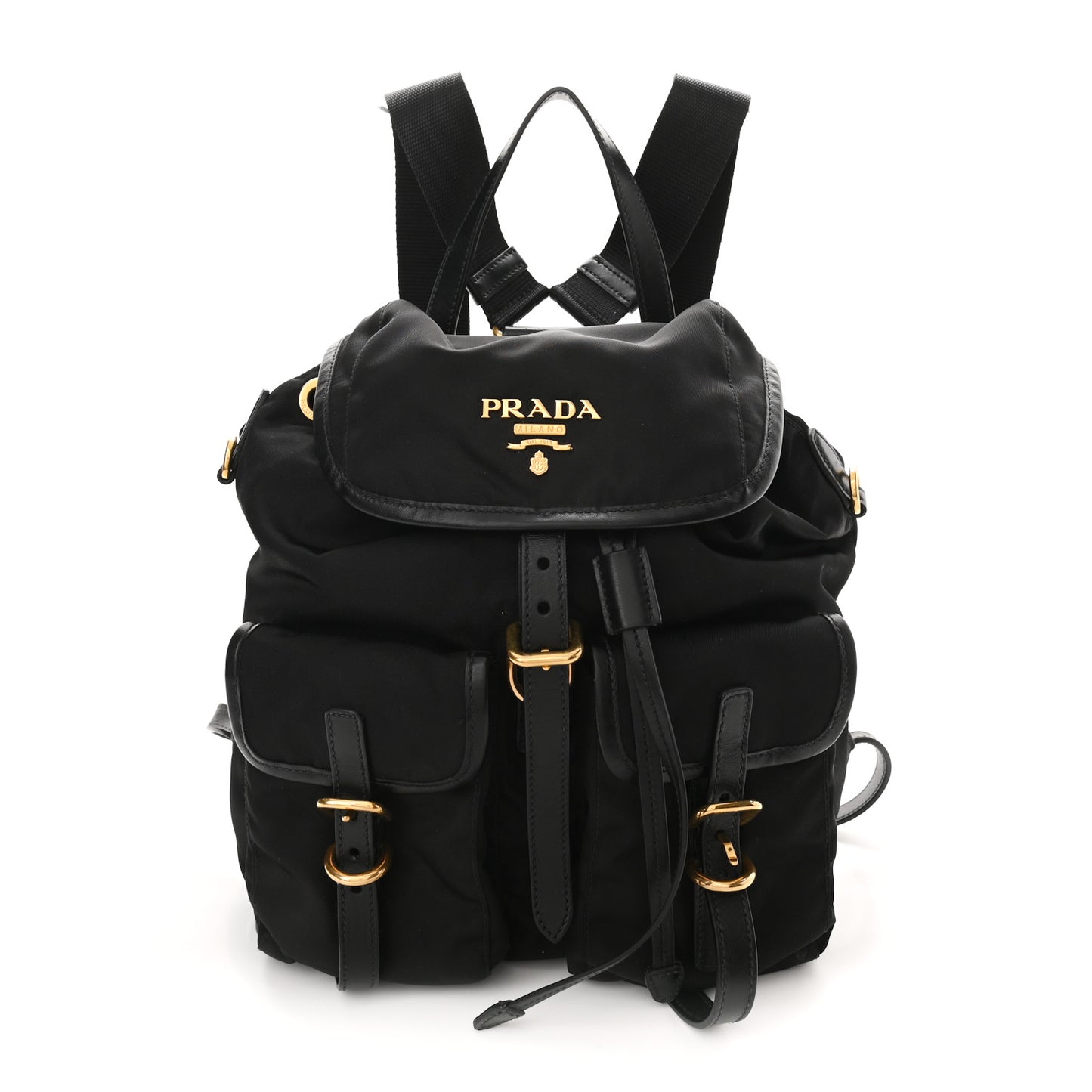 Tessuto Nylon Vitello Backpack Black