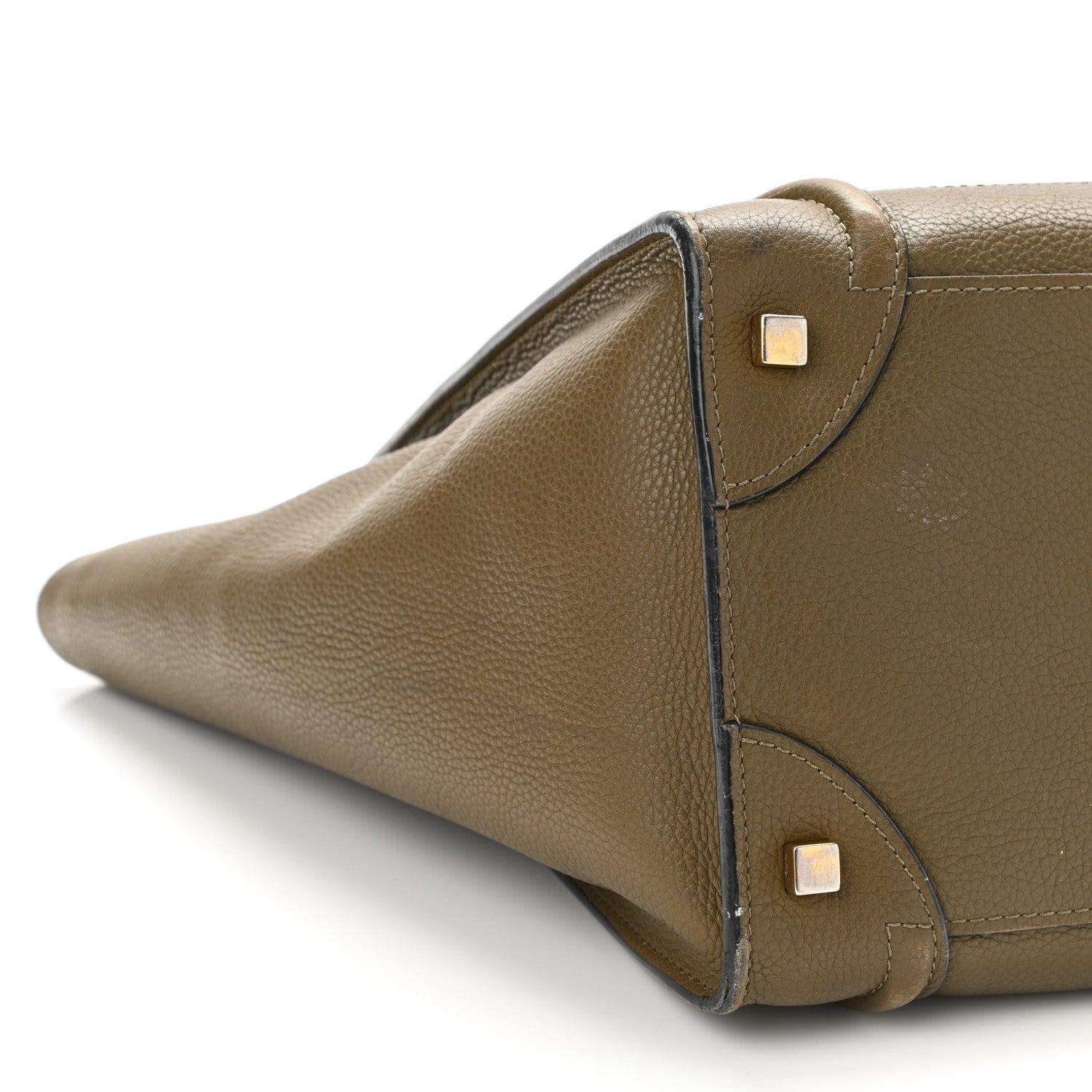 Celine Drummed Calfskin Mini Luggage Souris 9 of 13